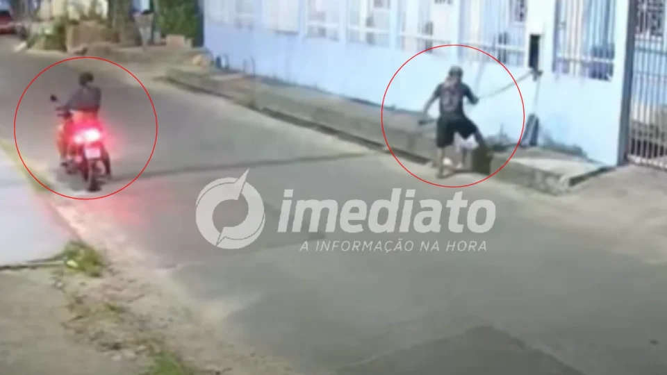 VEJA VÍDEO: Ladrões furtam fios elétricos de igreja e fogem de motocicleta em Manaus