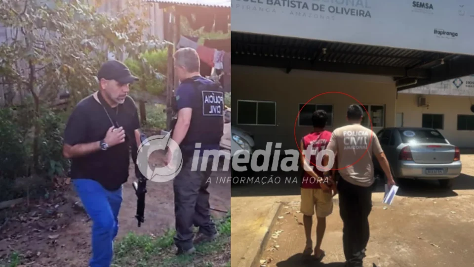 VEJA VÍDEO: Homem é preso após agredir companheira e abandonar filha de 9 meses em casa abandonada no Amazonas