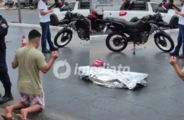VEJA VÍDEO: Filho se ajoelha e ora ao lado do corpo do pai morto em acidente