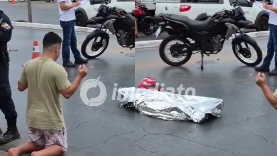 VEJA VÍDEO: Filho se ajoelha e ora ao lado do corpo do pai morto em acidente