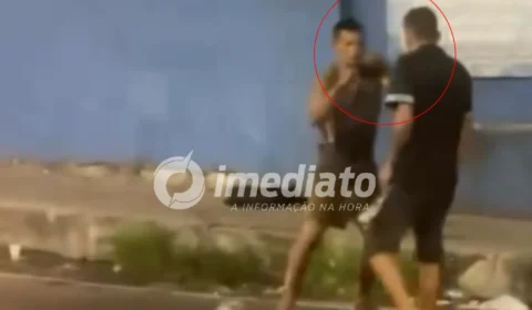 VEJA VÍDEO: “UFC” no meio da rua reúne público durante briga entre homens em Manaus