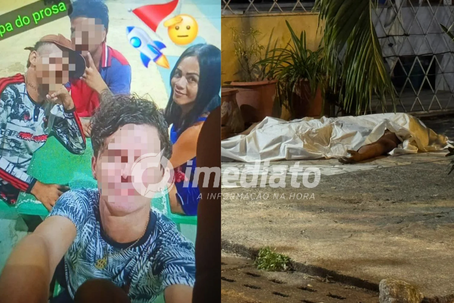 Foto: Arquivo pessoal | Robson Teixeira, de 39 anos, vítima de agressão até a morte, registrou esta imagem ao lado de amigos minutos antes de ser morto.