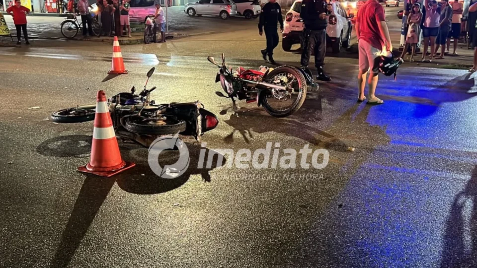 VEJA VÍDEO: Colisão entre duas motocicletas deixa três feridos em avenida de Porto Velho
