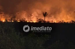 VEJA IMAGENS: Incêndio se espalha por área de mata na rodovia Manoel Urbano e deixa moradores de Cacau Pirêra em alerta
