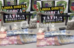 Mochila com arma caseira, drogas e dinheiro é abandonada durante fuga em área de invasão em Manaus