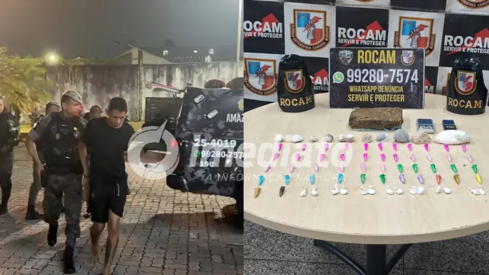 VEJA VÍDEO: Homem é preso com drogas após tentar se esconder em casa abandonada na Compensa