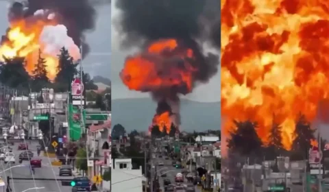 VEJA VÍDEO: Quatro veículos-tanque de gás explodem no México e deixam três feridos