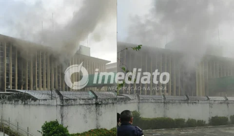 VEJA VÍDEO: Fogo e correria assustam moradores durante incêndio em prédio de Manaus