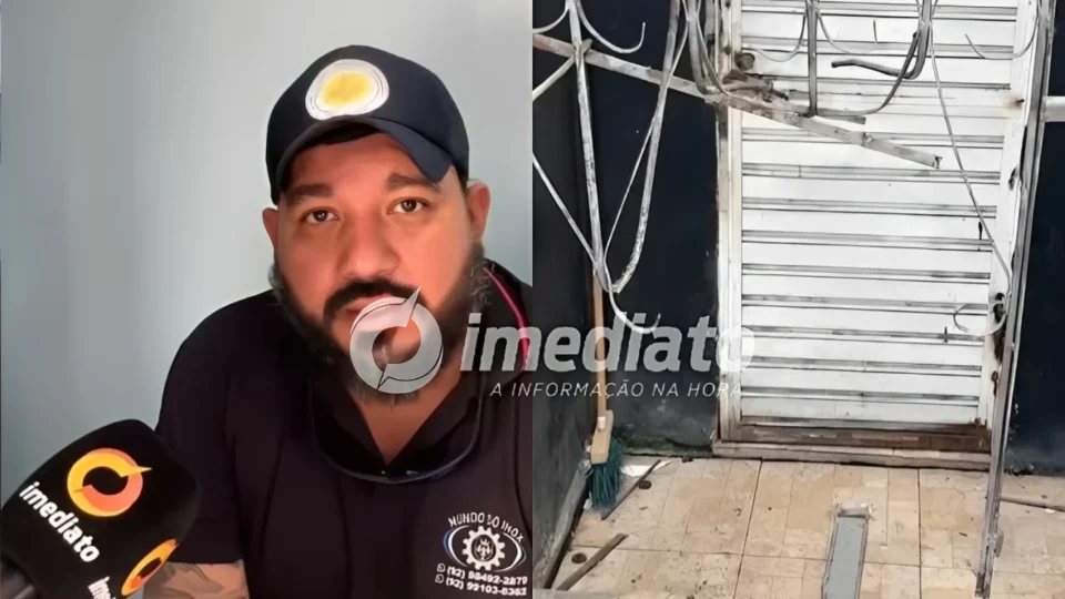 “Não aguento mais ficar lutando”: Empresário é vítima de 8º furto, perde equipamentos e decide fechar loja em Manaus