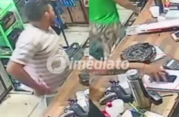 VEJA VÍDEO: homem pede água como desculpa e furta celular dentro de oficina em Manaus
