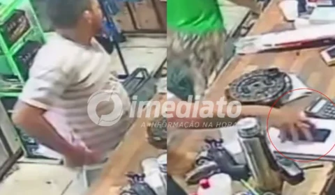 VEJA VÍDEO: homem pede água como desculpa e furta celular dentro de oficina em Manaus