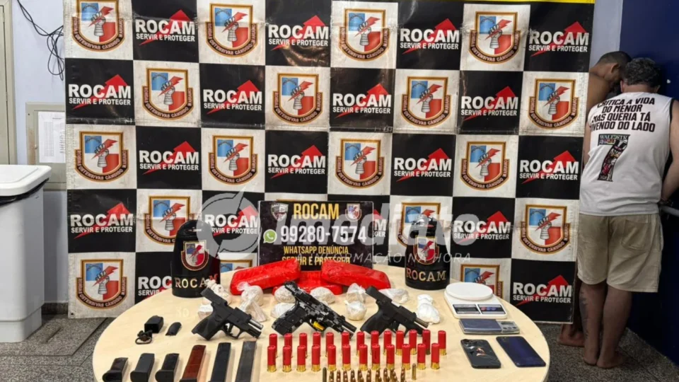 Dois suspeitos de ataque a tiros contra capitão da PM são presos com armas e drogas em Manaus