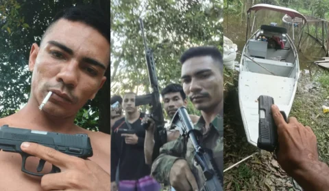 VEJA: Fotos de supostos piratas dos rios fortemente armados circulam e deixam ribeirinhos em alerta no Médio Solimões