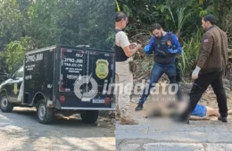 VEJA IMAGENS: jovem é encontrada morta com sinais de violência em ramal da AM-010; tatuagens podem ajudar na identificação