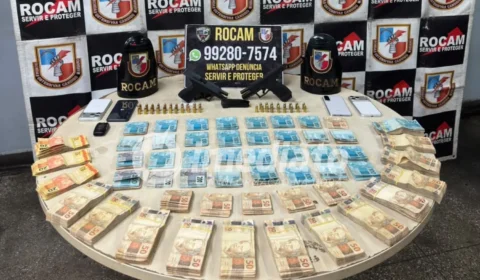 DEU RUIM: homens são presos com mais de R$ 104 mil e duas pistolas durante abordagem em Manaus