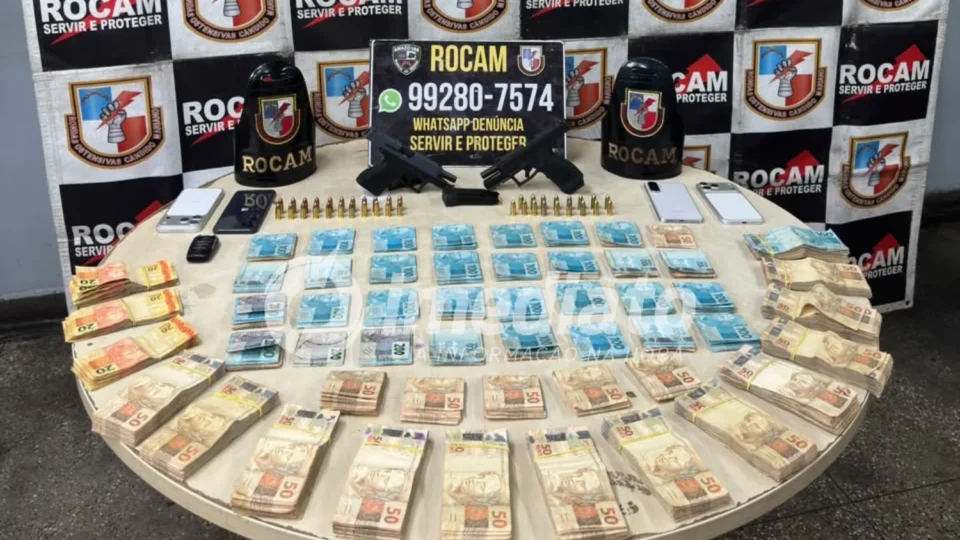 DEU RUIM: homens são presos com mais de R$ 104 mil e duas pistolas durante abordagem em Manaus