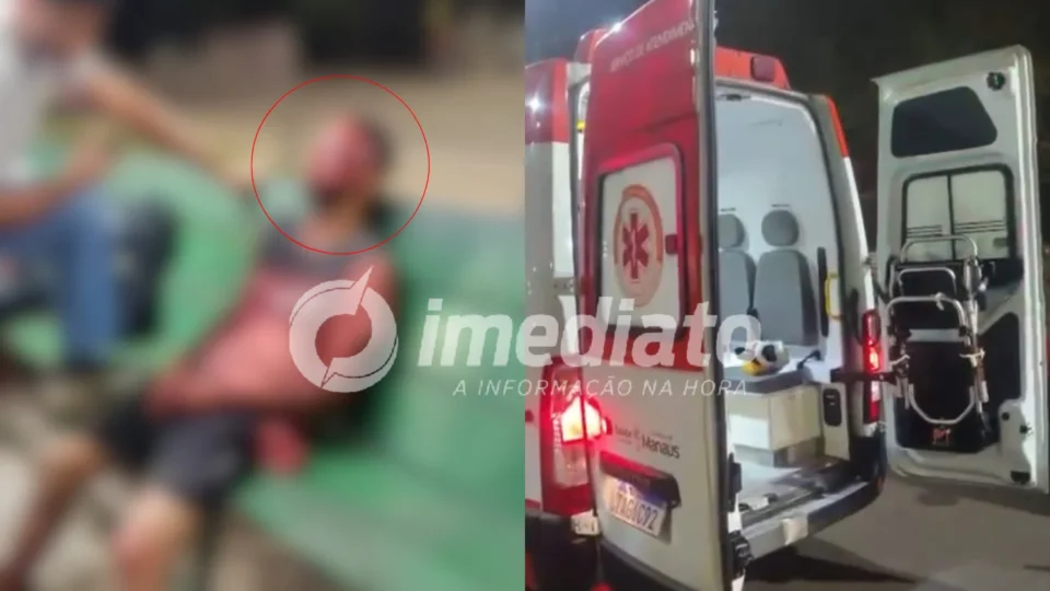 VEJA VÍDEO: Homem furta motocicleta, bate em grade durante fuga e fica gravemente ferido em Manaus