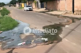 Moradores cobram solução para esgoto a céu aberto no bairro Senador Campos