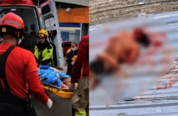 IMAGENS FORTES: Homem é encontrado sangrando e com ferimentos nos olhos sobre telhado de casa na Praça 14, em Manaus