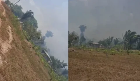 Incêndio destrói residência e atinge área de mata em Autazes