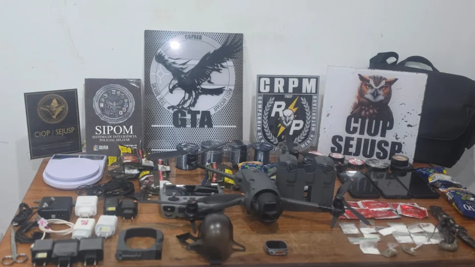 NÃO ERA DELIVERY: drone tenta jogar pistola e faca dentro de penitenciária em Macapá