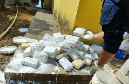 Cerca de 160 kg de skunk são apreendidos escondidos em baldes de massa corrida em Ji-Paraná