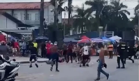 AQUECIMENTO INDESEJADO: confusão entre torcedores mobiliza policiais antes de Remo x Flamengo