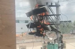 Gerador de energia pega fogo e assusta moradores em Igarapé-Miri