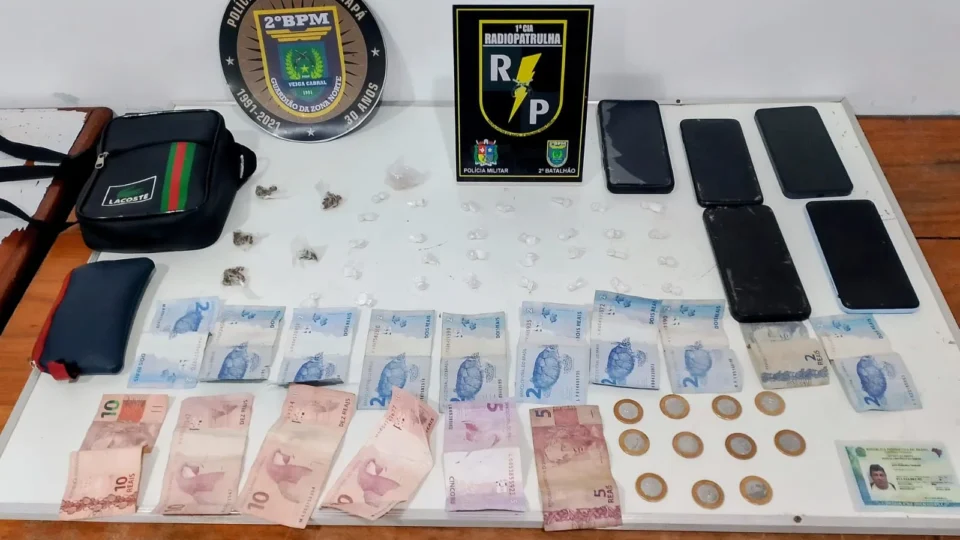 Homem é preso com porções de crack e maconha durante abordagem no Pacoval, em Macapá