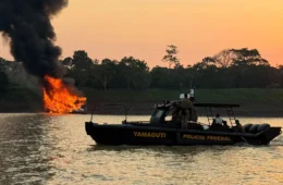 Megaoperação contra garimpo ilegal no Amazonas destrói 22 dragas e cinco embarcações no Rio Madeira