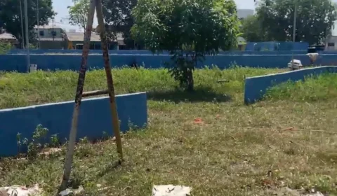 Mato alto, insegurança e abandono: praça da poli foi esquecida pelo poder público em Porto Velho