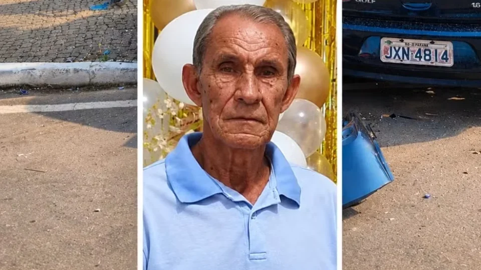 GRAVE: Idoso morre e duas pessoas ficam feridas em grave acidente em Ji-Paraná
