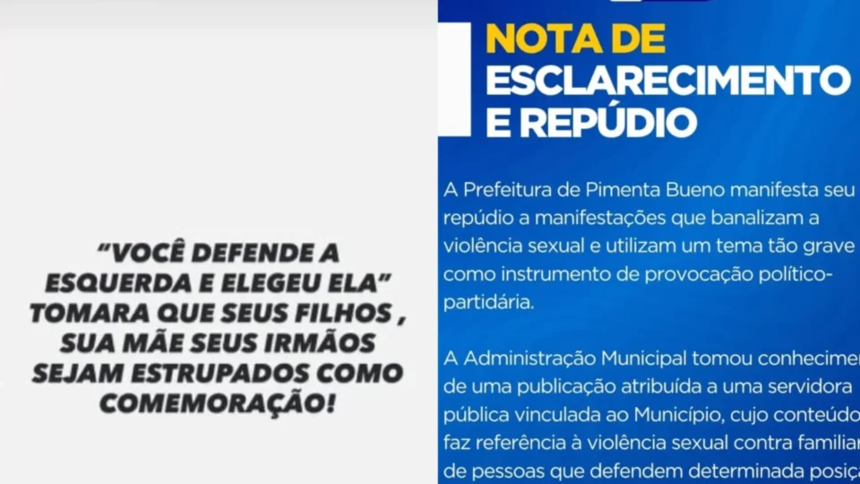 POLÊMICA: Servidora é exonerada após postagem com ameaça de violência sexual