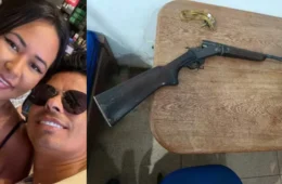 Espingarda é apreendida após mulher ser baleada na cabeça durante tentativa de feminicídio no Pará