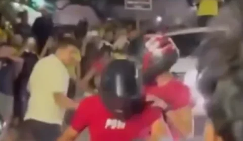 VEJA O VÍDEO | Confusão entre apoiadores de Lula e Flávio Bolsonaro em Santarém
