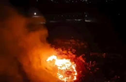 VEJA O VÍDEO | Incêndio de grandes proporções atinge área no Marajó