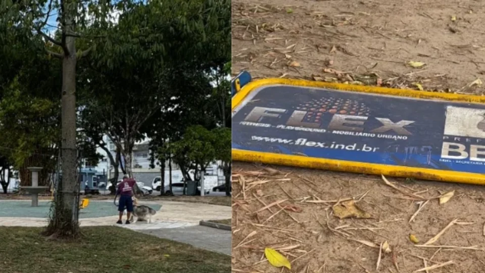 COMUNIDADE | Praça de Belém tem piso quebrado e estruturas que podem causar acidentes