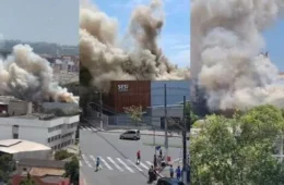 VEJA: Incêndio destrói teatro do Sesi e estudantes são retirados às pressas