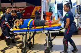 Colisão entre motos deixa três feridos e levanta suspeita de embriaguez