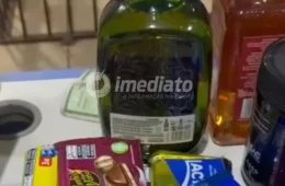 Jovem é preso após furtar uísque, creatina e chocolates de supermercado