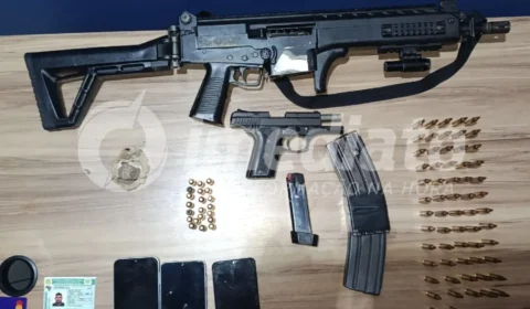 URGENTE | Três homens são presos por portarem um Fuzil 5,56 e armamentos de guerra