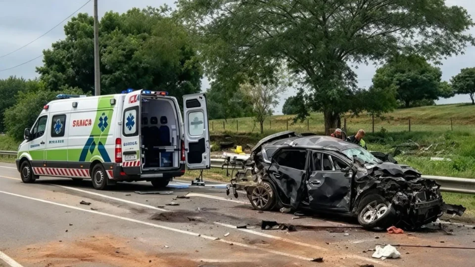 VEJA VÍDEO: colisão entre carreta e carro deixa três pessoas gravemente feridas na BR-364, em Rondônia