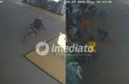 VEJA VÍDEO: Motociclista suspeito de embriaguez invade loja e causa prejuízo de R$ 3,5 mil