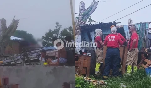 VEJAS AS IMAGENS: homem morre após sofrer descarga elétrica enquanto realizava serviço em telhado