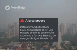 Defesa Civil emite alerta de risco severo para a qualidade do ar em Manaus