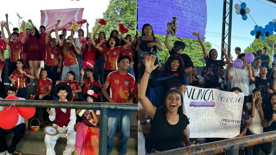 Estudantes trocam a rotina da sala de aula por desafios em gincana de escola de Boa Vista
