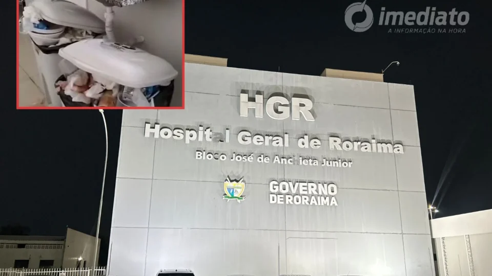 CAOS NA SAÚDE: lixo se acumula em salas de internação do Hospital Geral de Roraima e expõe descaso do governo