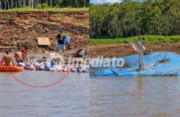 VEJA VÍDEO: Barco afunda no rio após atingir tronco e passageiros são resgatados no interior do Amazonas