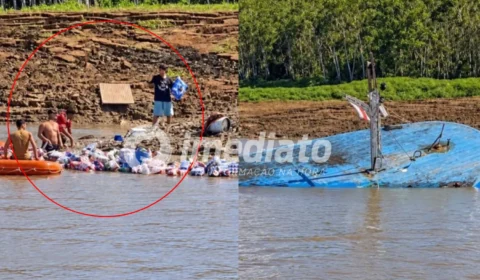 VEJA VÍDEO: Barco afunda no rio após atingir tronco e passageiros são resgatados no interior do Amazonas