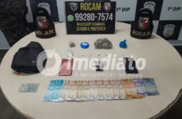 VEJA VÍDEO: Foragido por tráfico é capturado com drogas e dinheiro durante fuga no Japiim